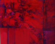 Red Crescendo 30 x 30 on board