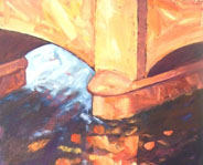 Bridge Sunset 70 x 50 on board